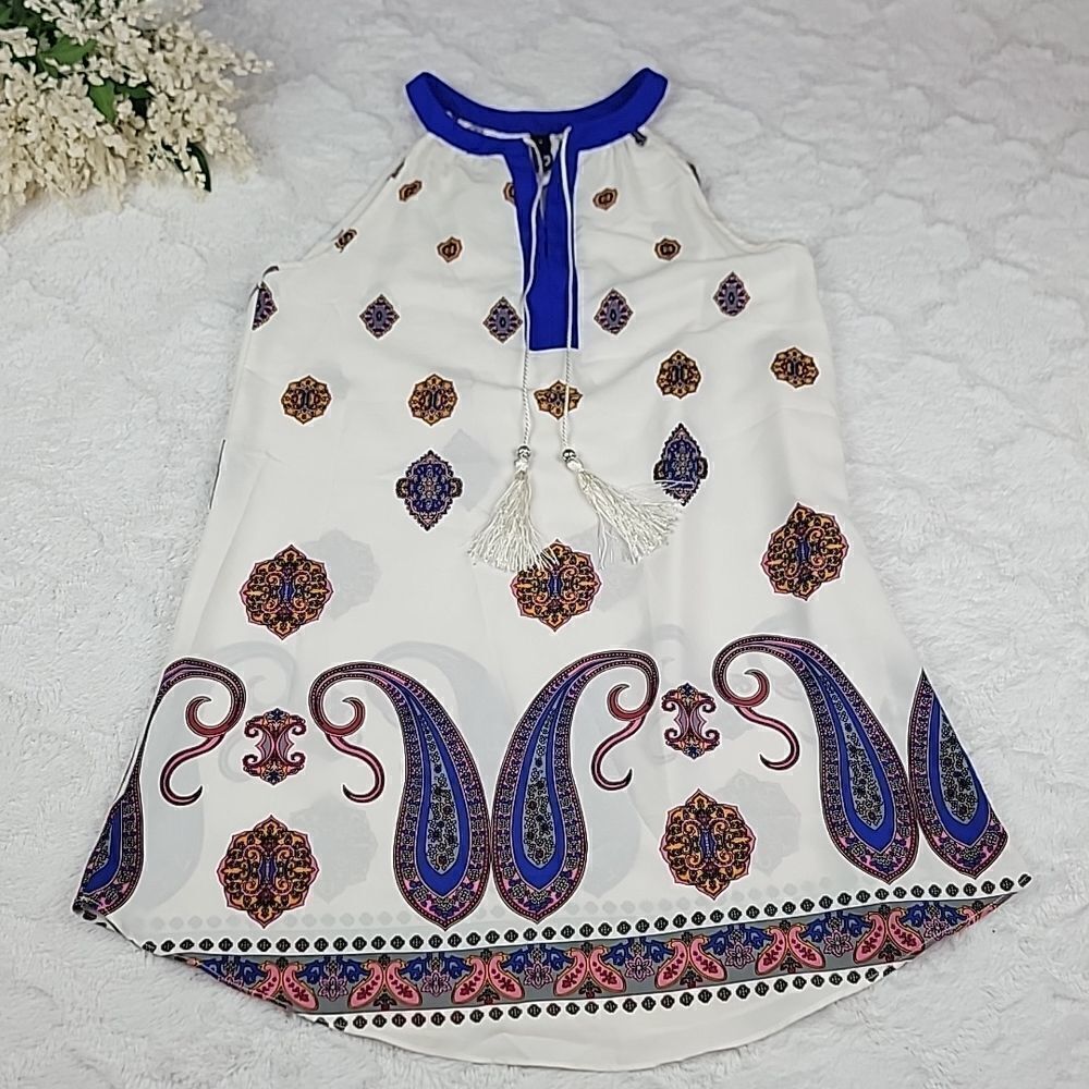 ‎ING Paisley Print Halter Neck Tassel Dress [SIZE SMALL]